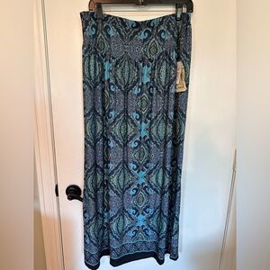 Ornate Paisley lightweight earthy women’s maxi shirt Size L #1800